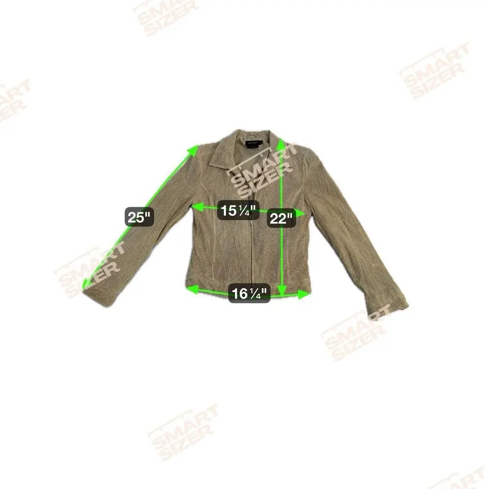 Vintage Womyn 100% Leather Cutout Jacket Perforated Women's‎ Size Small